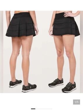 Lululemon Athletica Black Pace Rival Skirt Skort Women's Size 10